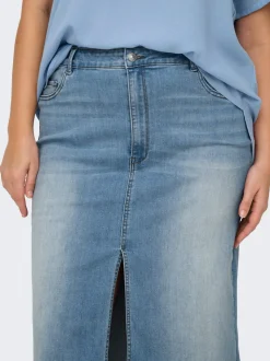 CARROSE Denim Jeansrock Midirock
