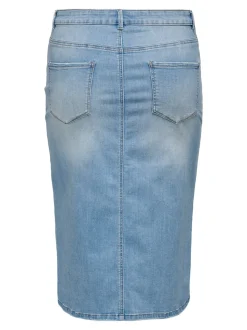 CARROSE Denim Jeansrock Midirock