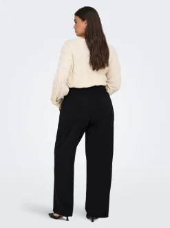 CARSANIA Normal geschnitten Hose mit weitem Beinschnitt