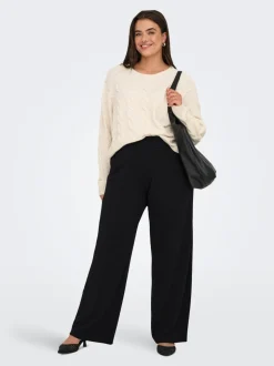 CARSANIA Normal geschnitten Hose mit weitem Beinschnitt