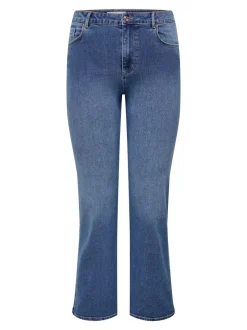 CARSNOW Hohe Taille Gerade geschnitten Jeans