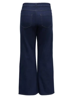 CARSNOW Hohe Taille Weiter Beinschnitt Jeans