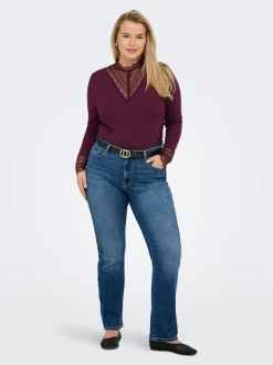 CARSUI Mittlere Taille Slim Fit Knöchellang Jeans