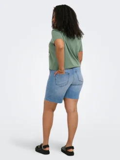 CARTOKYO Hohe Taille Normal geschnitten Jeans-Shorts
