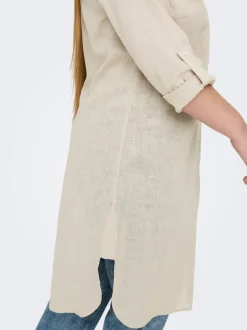 CARTOKYO Leinen Midikleid