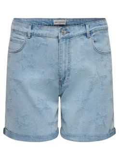 CARVEGA Hohe Taille Locker geschnitten Jeans-Shorts