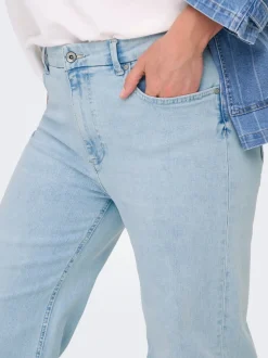 CARWILLY Hohe Taille Weiter Beinschnitt Jeans