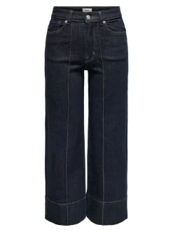 CARWILLY Hohe Taille Weiter Beinschnitt Verkürzt Jeans