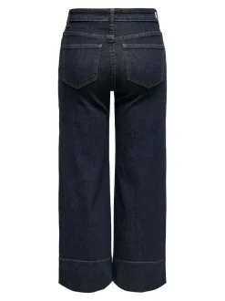 CARWILLY Hohe Taille Weiter Beinschnitt Verkürzt Jeans