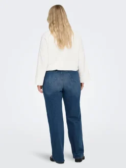 CARWILLY Hohe Taille Weiter Beinschnitt Jeans