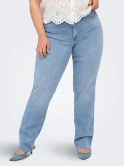 CARWILLY Hohe Taille Gerade geschnitten Jeans