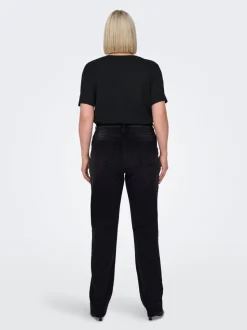 CARWILLY Hohe Taille Gerade geschnitten Jeans