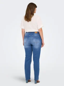 CARWILLY Hohe Taille Gerade geschnitten Jeans