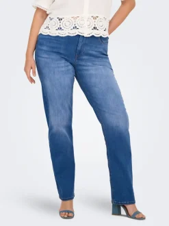 CARWILLY Hohe Taille Gerade geschnitten Jeans