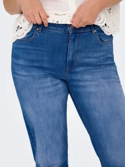 CARWILLY Hohe Taille Gerade geschnitten Jeans
