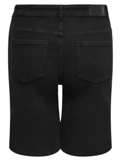 CARWILLY Hohe Taille Weiter Beinschnitt Jeans-Shorts