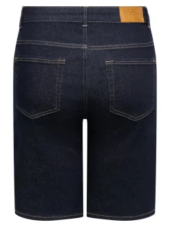 CARWILLY Hohe Taille Weiter Beinschnitt Jeans-Shorts