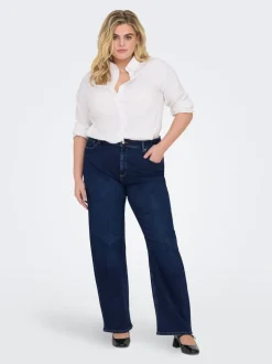 CARWILLY Hohe Taille Weiter Beinschnitt Jeans