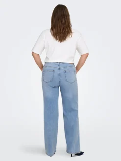 CARWILLY Hohe Taille Weiter Beinschnitt Jeans