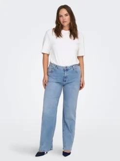 CARWILLY Hohe Taille Weiter Beinschnitt Jeans