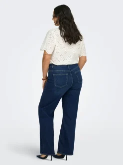 CARWILLY Hohe Taille Weiter Beinschnitt Jeans