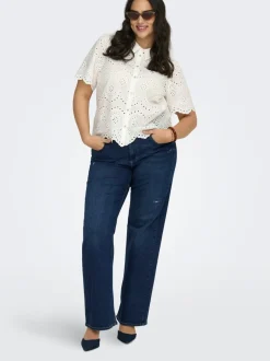 CARWILLY Hohe Taille Weiter Beinschnitt Jeans