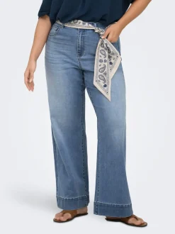 CARWILLY Hohe Taille Weiter Beinschnitt Jeans