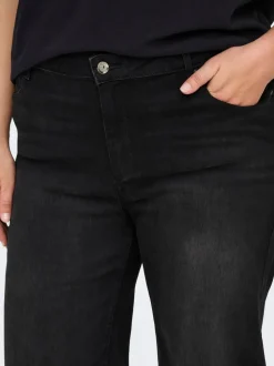 CARWILLY Hohe Taille Weiter Beinschnitt Jeans