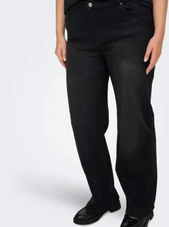 CARWILLY Hohe Taille Weiter Beinschnitt Jeans