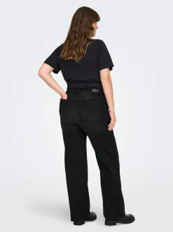 CARWILLY Hohe Taille Weiter Beinschnitt Jeans