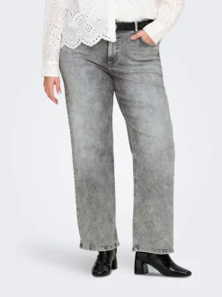 CARWILLY Hohe Taille Weiter Beinschnitt Jeans