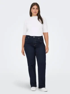 CARWILLY Hohe Taille Weiter Beinschnitt Jeans