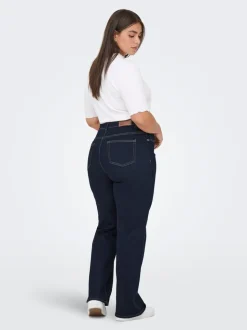 CARWILLY Hohe Taille Weiter Beinschnitt Jeans