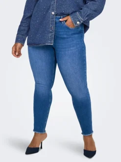 CARWILLY Mid Rise Skinny Fit Jeans