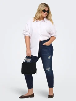 CARWILLY Mittlere Taille Skinny Fit Knöchellang Jeans