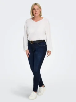 CARWILLY Mittlere Taille Skinny Fit Knöchellang Jeans