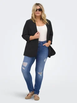 CARWILLY Mittlere Taille Skinny Fit Knöchellang Jeans