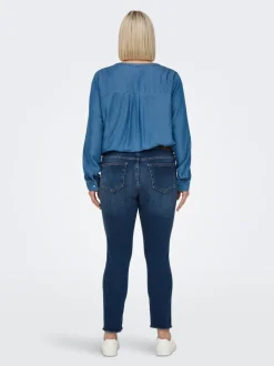 CARWILLY Mittlere Taille Skinny Fit Knöchellang Jeans