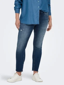 CARWILLY Mittlere Taille Skinny Fit Knöchellang Jeans