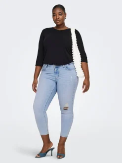 CARWILLY Mittlere Taille Skinny Fit Knöchellang Jeans