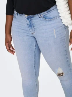 CARWILLY Mittlere Taille Skinny Fit Knöchellang Jeans