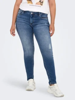 CARWILLY Mittlere Taille Skinny Fit Knöchellang Jeans