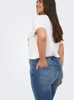 CARWILLY Mittlere Taille Skinny Fit Knöchellang Jeans