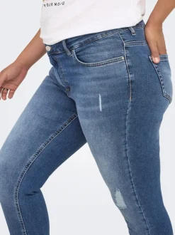 CARWILLY Mittlere Taille Skinny Fit Knöchellang Jeans