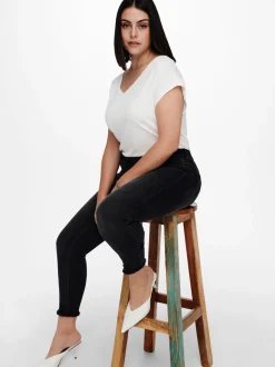 CARWILLY Mittlere Taille Skinny Fit Knöchellang Jeans