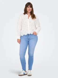 CARWILLY Mittlere Taille Skinny Fit Knöchellang Jeans