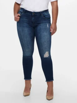 CARWILLY Mittlere Taille Skinny Fit Knöchellang Jeans