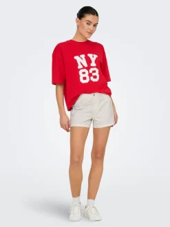 JDYANYA Mittlere Taille Normal geschnitten Jeans-Shorts