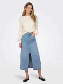 JDYBELLA Denim Jeansrock Midirock