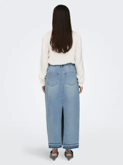JDYBELLA Denim Jeansrock Langer Rock